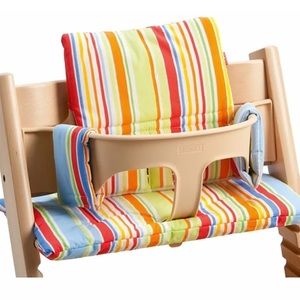 Stokke Tripp Trapp High Chair Baby Infant Striped Colorful Seat Cover